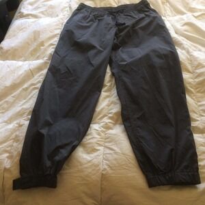 H&M Parachute Pants Unisex SzM Drk Gray Cuff Ankle NWOT